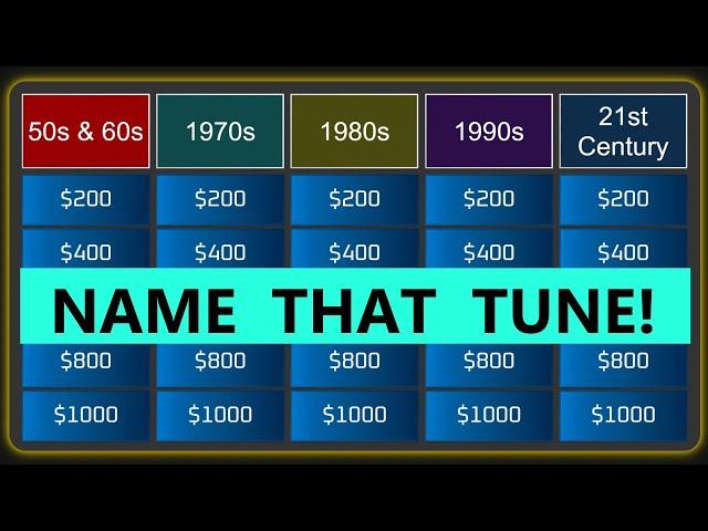 Guess the Song Jeopardy Style | Quiz #27 - 1950s to 2010s Music Decades Challenge!