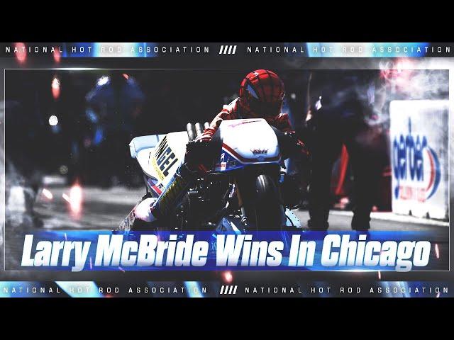Larry McBride wins Top Fuel Motorcycle at the Gerber Collision & Glass Route 66 NHRA Nationals