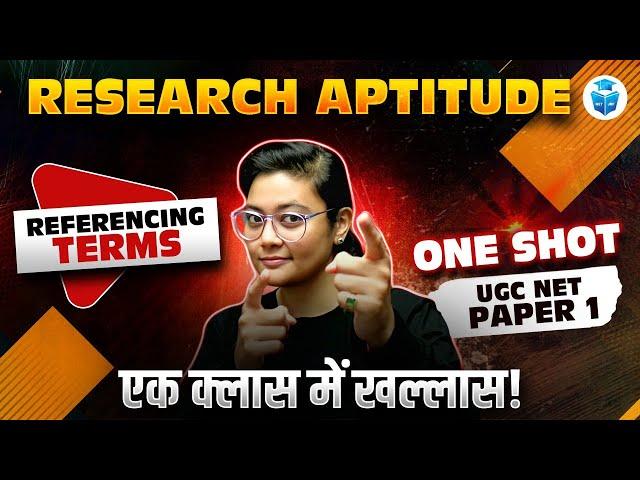 UGC NET Paper 1 Research Aptitude One Shot Revision | Referencing Terms by Aditi Mam
