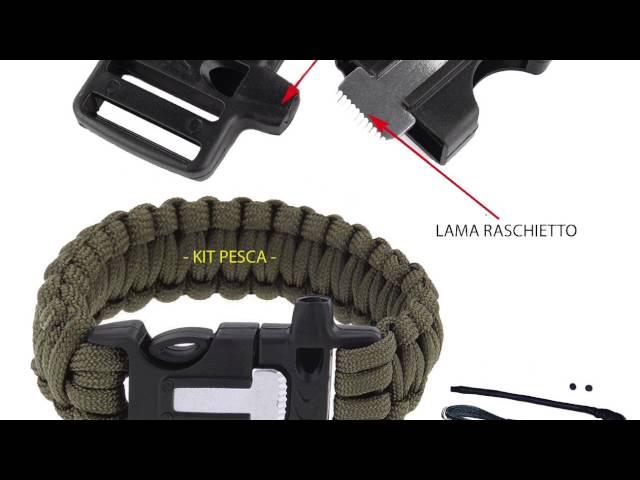 BRACCIALE IN PARACORD SURVIVAL 5 IN 1 ITALIAMILITARE.IT