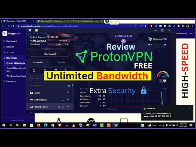 ProtonVPN Free Account For Lifetime | Proton VPN Review 2024