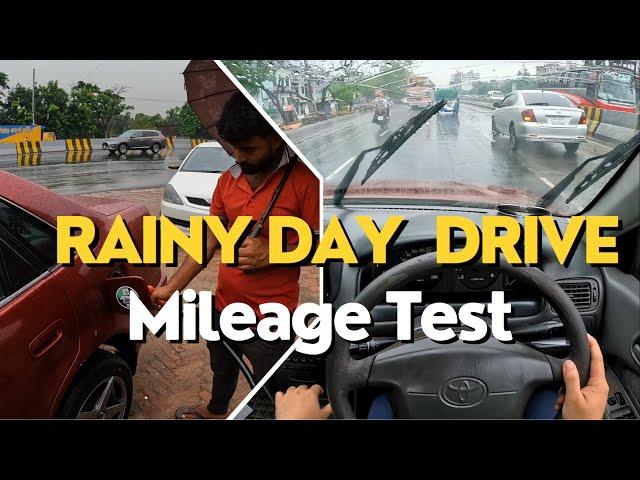 Rainy Day Car Drive - Car Mileage Test - Toyota Sprinter AE 110