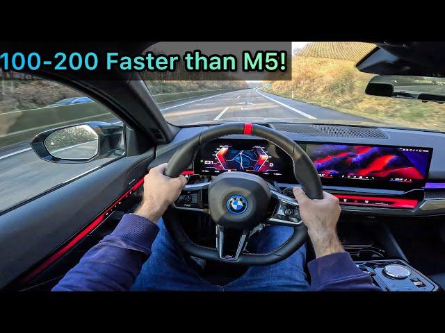 2024 BMW i5 M60 Autobahn POV// 2024 BMW 5 Series TOP SPEED!