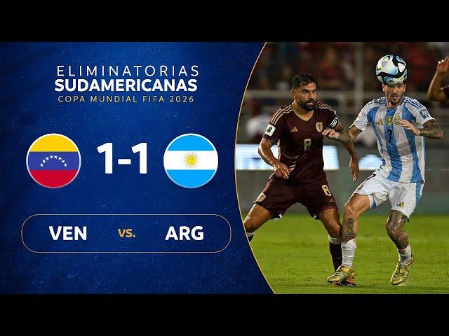 VENEZUELA vs. ARGENTINA [1-1] | RESUMEN | ELIMINATORIAS SUDAMERICANAS | FECHA 9