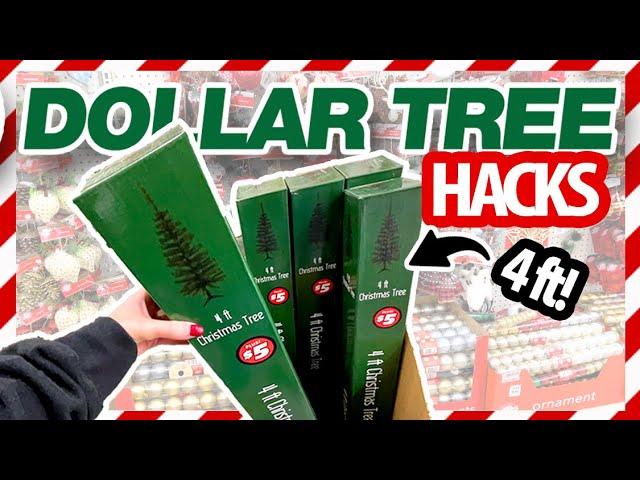 Grab CHRISTMAS TREES from $1 Dollar Tree!! *HUGE HACKS*