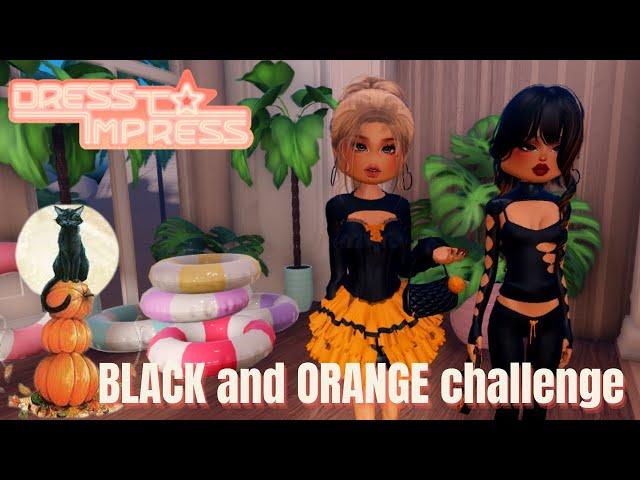 I CAN ONLY WEAR BLACK & ORANGE FOR EVERY THEME! CHALLENGE / DRESS TO IMPRESS  (Roblox)