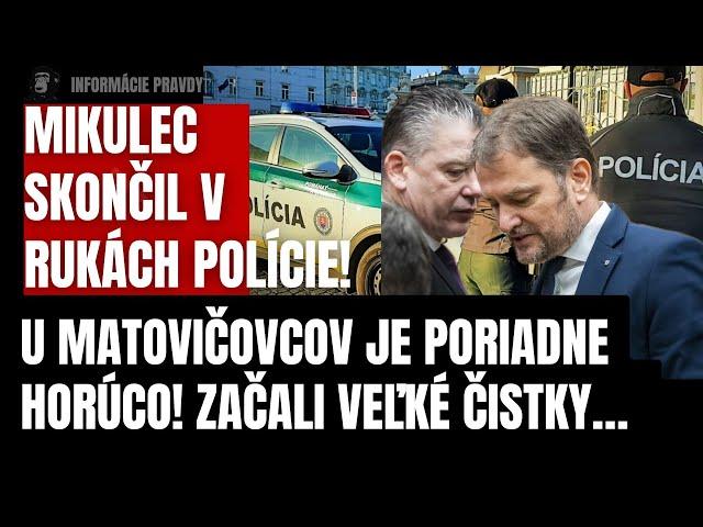 Začali veľké čistky! U Matovičovcov je HORÚCO! Milulec skončil v rukách Polície