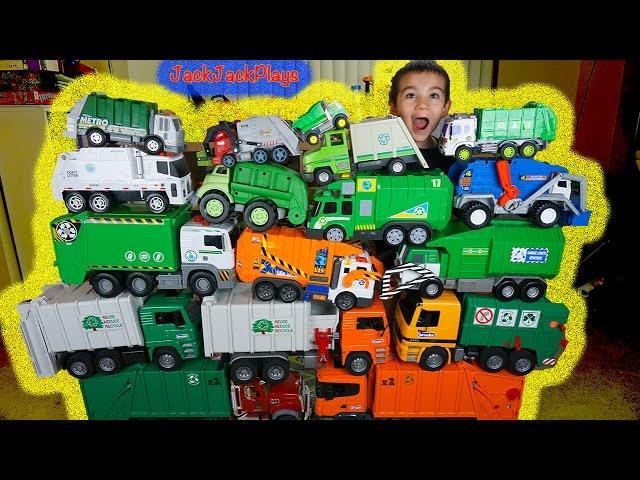 HUGE Garbage Truck Toy Collection! Toy Trucks for Children | JackJackPlays