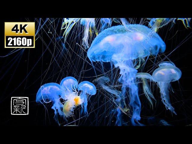 Effective forInsomnia, get sleepy 12HRS / 4K UHD Beautiful BlueishJellies.