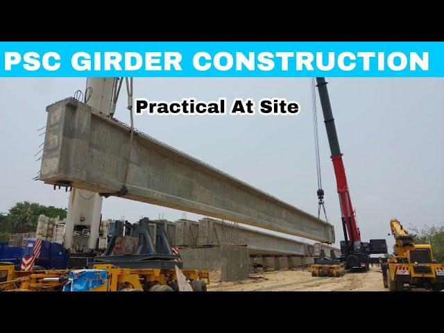 PSC Girder Launching | Major Bridge |Construction Step By Step | Full Process Of Psc Girder |