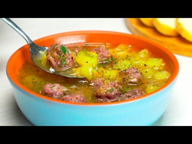 Tasty soup with meat-balls in half an hour. Recipe by Always Yummy!