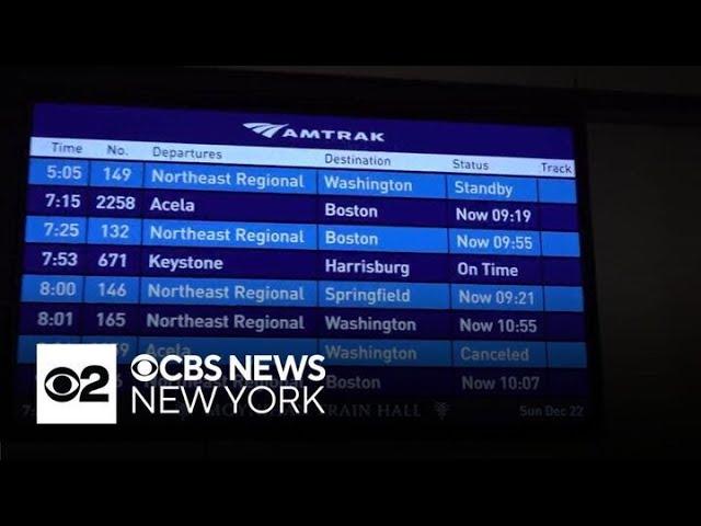 Holiday travel a problem for many on Sunday, especially on Amtrak