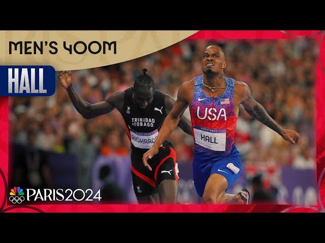 Quincy Hall DIGS DEEP in comeback win to take 400m gold medal | Paris Olympics | NBC Sports