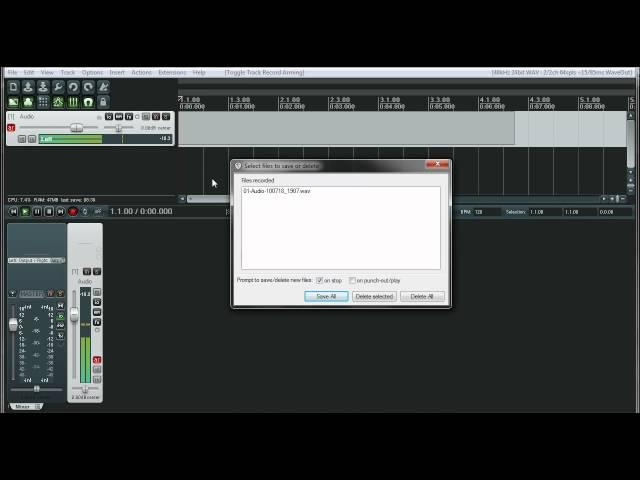 Tutorials For Reaper | Basic Overview | Save Session | Default Setup | Record Audio | Simple Effects