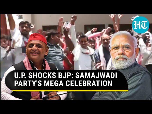 Biggest Shocker For BJP? SP Workers Celebrate Lead In UP With ‘Akhilesh For PM’ Poster | LS Results