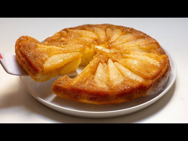 Pear Cake Recipe | Easy Caramel Upside Down Cake