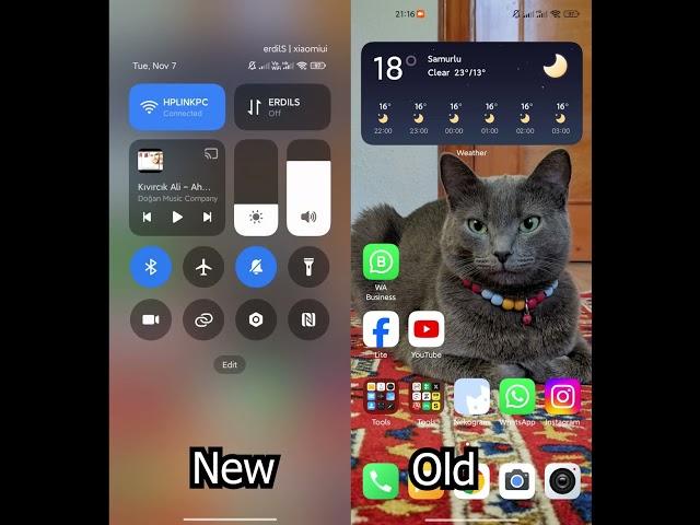 HyperOS 1.0.1 New Control Center Animation