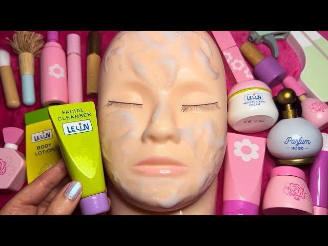 ASMR Wooden Skincare on Mannequin ️ It Really Applies!