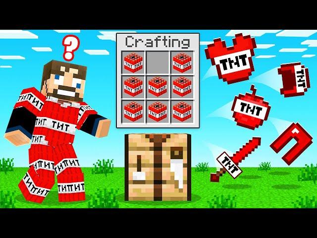 CRAFTING *ANY BLOCK* into ARMOR (Minecraft UHC)