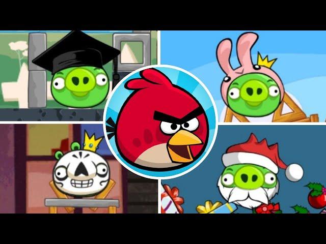 Angry Birds Seasons -  All Bosses + Cutscenes (No items)