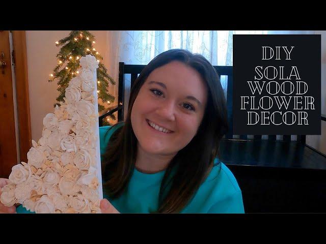 DIY Wood Flower Tree || Sola Wood Flowers Collaboration!! || Glam || Natural Winter Decor