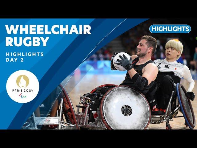  Wheelchair Rugby Highlights | Day 2 | Paris 2024 Paralympic Games