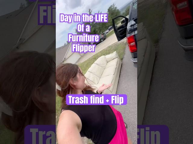 Day in the life of a furniture flipper! #trashfinds #flipper #furnitureflip #shorts #trashday #wow