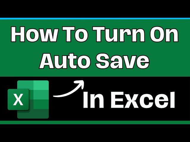 How To Turn On Auto Save In Excel