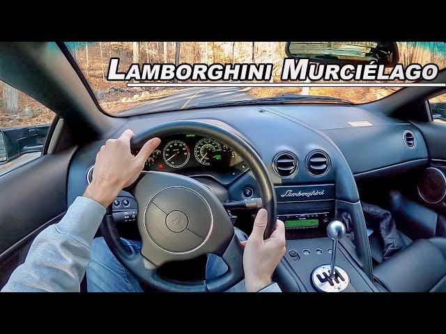 Driving The Lamborghini Murcielago Gated Manual 6 Speed V12 (POV Binaural Audio)