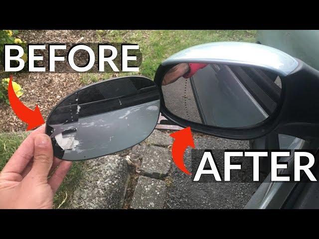 DIY EASY FIX HOW TO REPLACE A BROCKEN SIDE MIRROR GLAS *PEUGEOT 206*