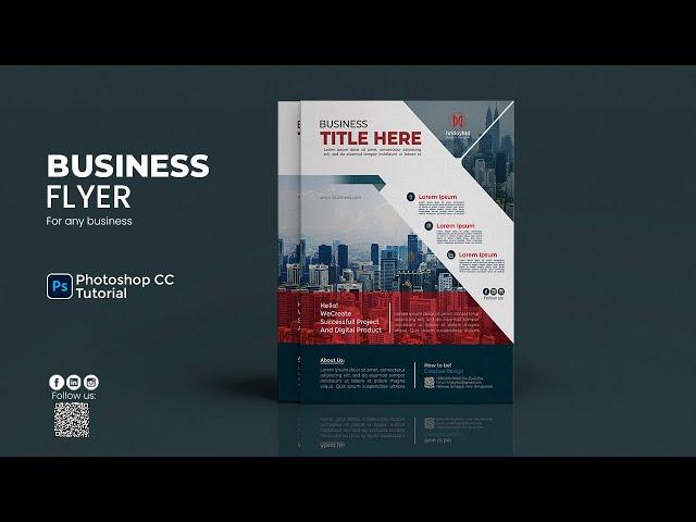 Business Flyer Design Tutorial in Photoshop | A4 Flyer Design By hridoyhtd