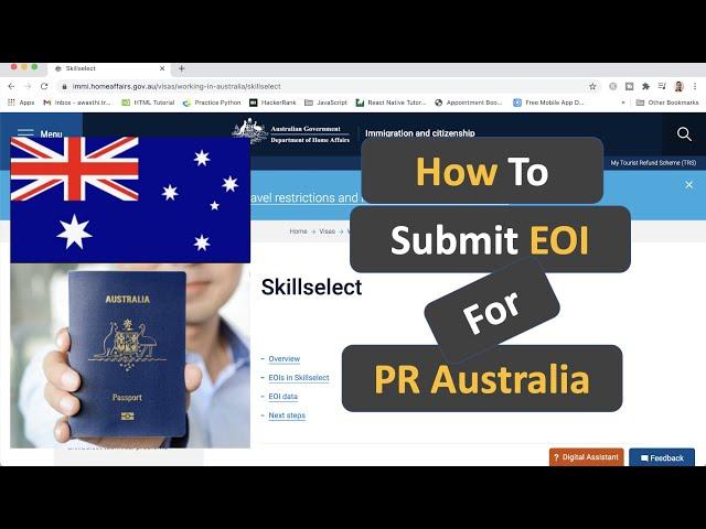 How to submit EOI for Australia PR - Step by Step process - 189, 190, 491 Visa