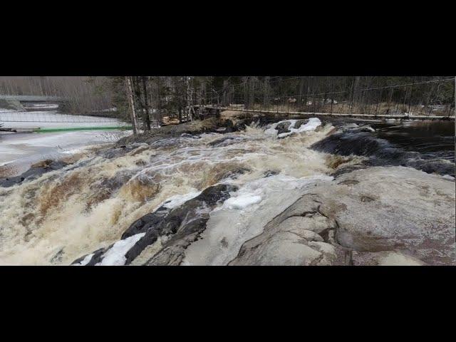 Рускеальские водопады в апреле/Ruskeala waterfalls in April :)