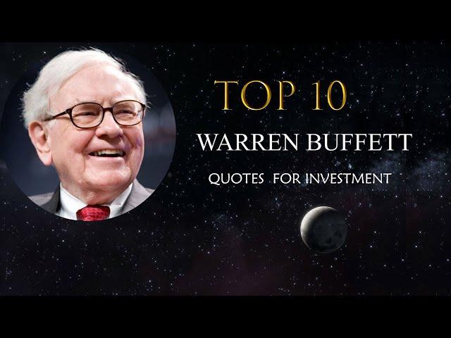 Top 10 Warren Buffett Quotes for Investment#quotes