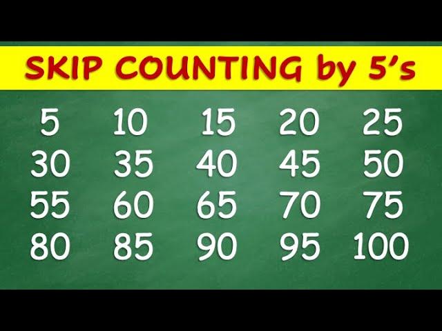 Skip Counting by 5 | Skip Count by 5 to 100