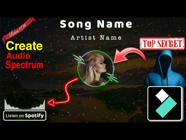 Audio Spectrum in Filmora 12 | filmora audio spectrum | how to make audio spectrum video editing