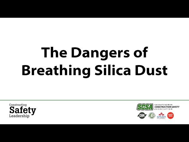 SCSA Presentation The Dangers of Breathing Silica Dust 2020 05 21