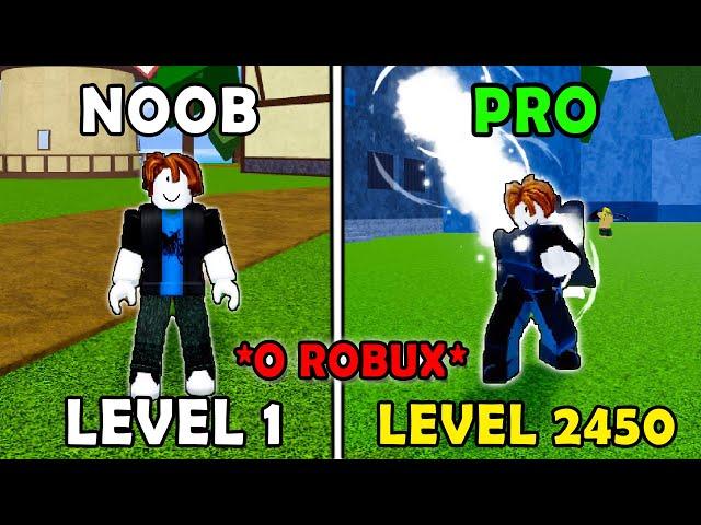 NOOB To PRO But With NO ROBUX In Blox Fruits!! Starting Out! (Day 1)