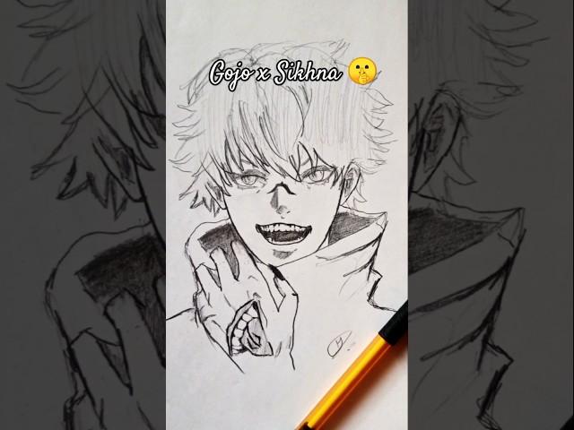 "Gojo x Sukuna Fusion Sketch  | Jujutsu Kaisen #shorts #jujutsukaisen"