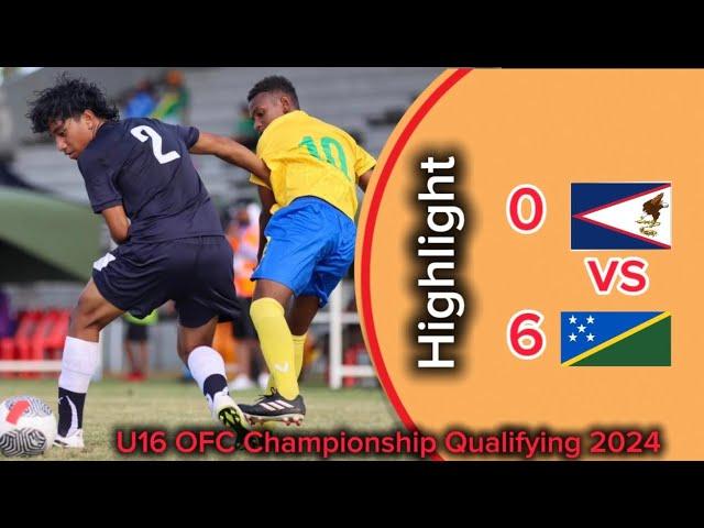 Solomon Island vs American Samoa | OFC u16 qualifying football |  Solomon island football