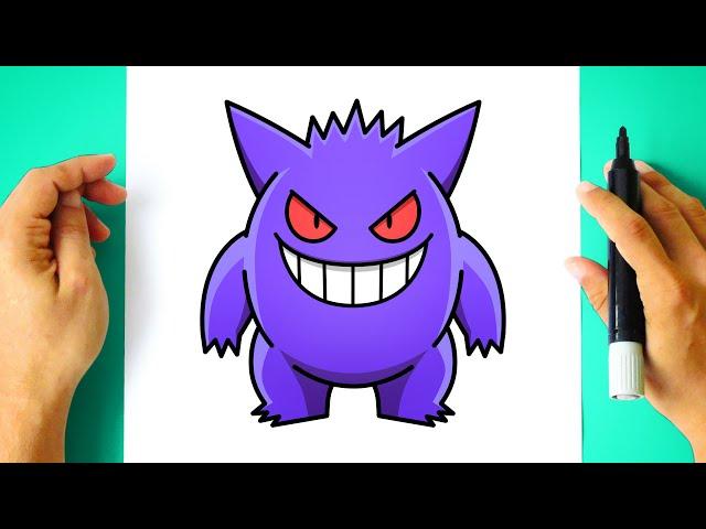 How to DRAW GENGAR - Pokemon Drawing