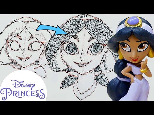 How to Draw Jasmine! | Disney Princess