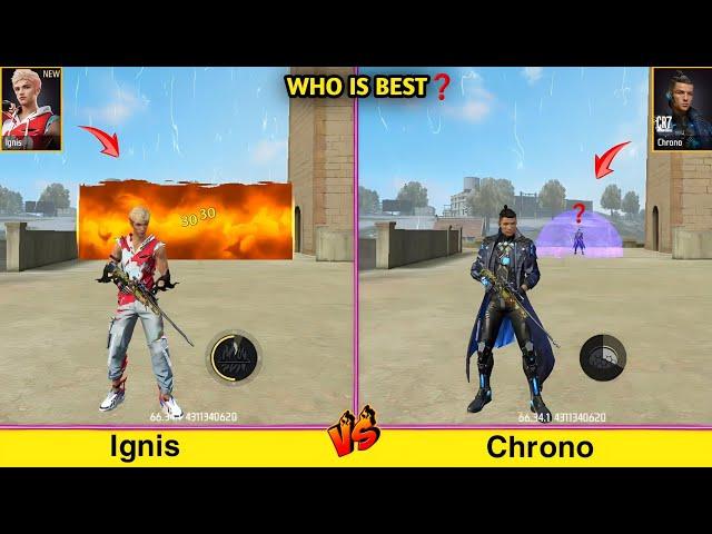 IGNIS VS CHRONO CHARACTER FULL ABILITY TEST FREE FIRE // NEW UPDATE CHARACTER FF