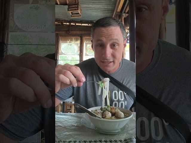 Bakso Equatorial Indonesian style. Eating exactly on the equator. Equator Journey 2.2