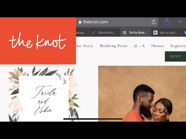 How to create a wedding website using The Knot | Best FREE wedding website!