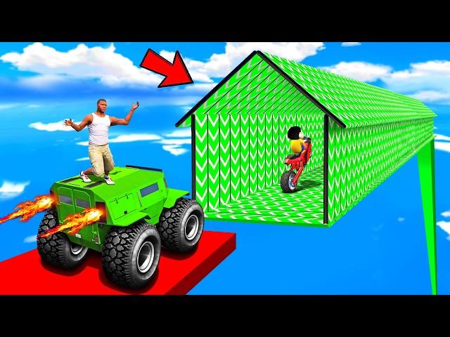 SHINCHAN AND FRANKLIN TRIED THE SPEED BOOSTER HOUSE TUNNEL PARKOUR CHALLENGE GTA 5