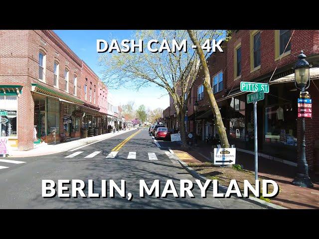 Berlin, Maryland 4K Drive: A Visual Feast of Small-Town Charm and Historic Beauty | City Tour