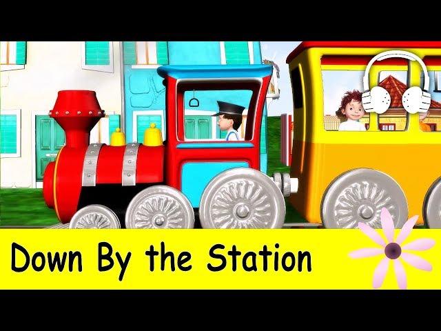 Down By The Station | Family Sing Along - Muffin Songs