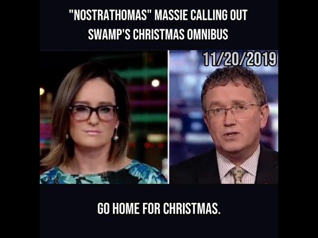 "NostraThomas" Massie Calling Out Swamp's Christmas Omnibus