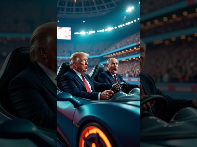 Trump & Putin Go Full Throttle in Futuristic Supercar!  #ai #shortsfeed #shorts #trending